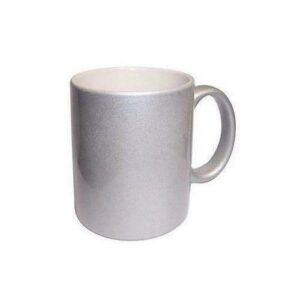 11oz Sparkle Silver Ceramic Sublimation Mugs for Heat Press Printing
