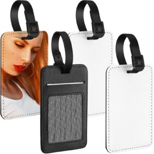 Blank Sublimation PU Rectangle Luggage Tag 70 x 100mm Heat Press Transfer