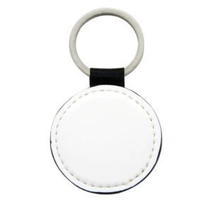 Blank Sublimation PU Round Keychain Keyring (LP-PU-K01) 5cm Heat Press Transfer