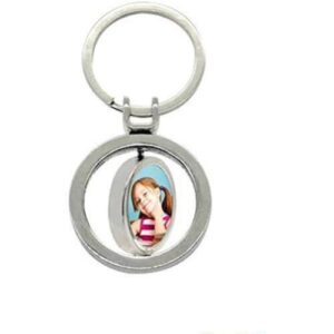 Metal Double Circle Shape Keyring, Sublimation Print Insert for Heat Press