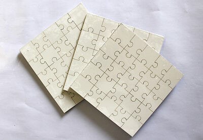 Polymer Sublimation Jigsaw Custom White Blank Puzzle 10 Units A5 Heat Press Thermal Transfer Coating 8 X 5 Inches 24 Pieces