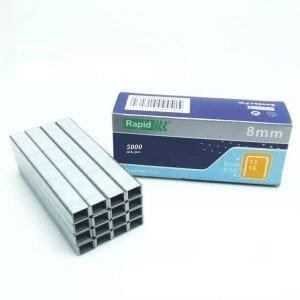 Rapid Door Type Fine Wire Staples 5000pcs 8mm W- 10.6mm x L- 8mm x D- .7mm 1008F