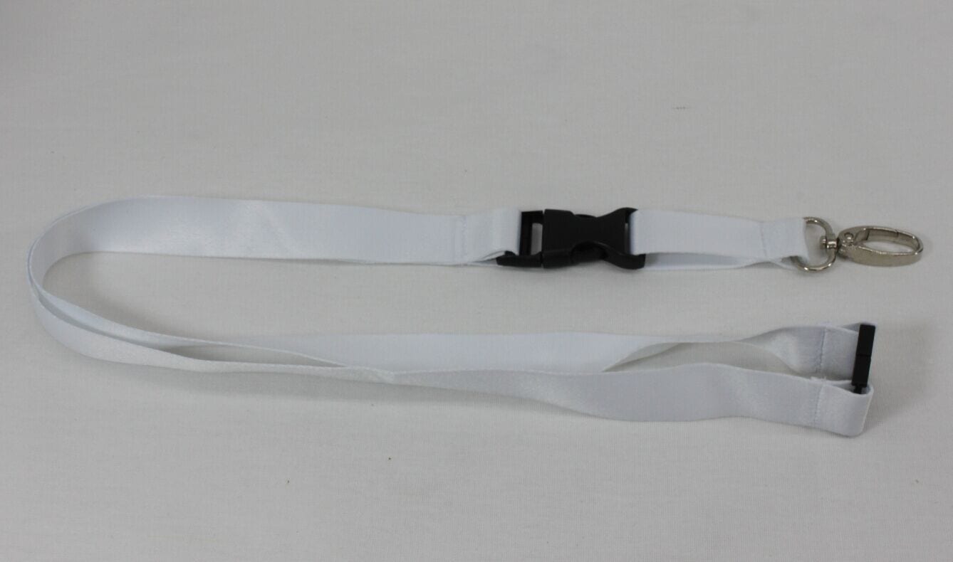 Lanyards Neck Strap - Sublimation White Blank Strap with Clip