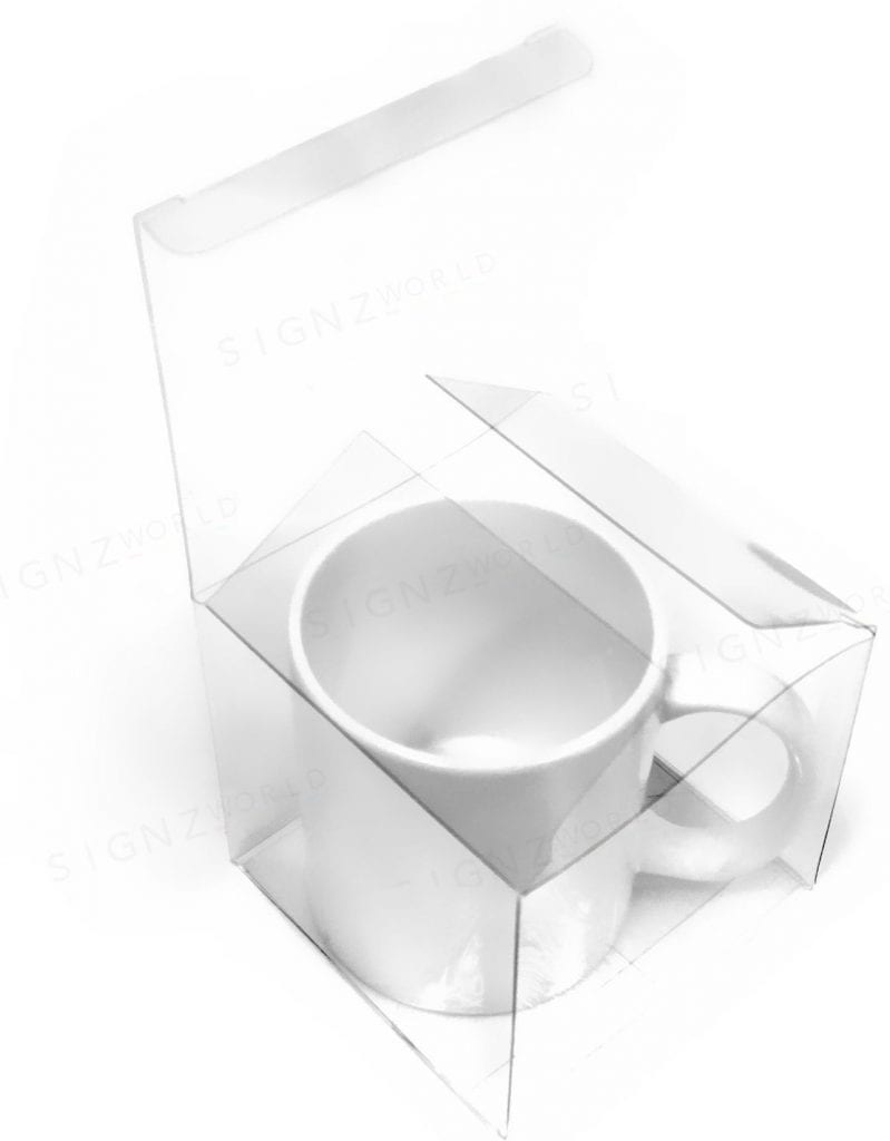 Clear GIFT BOXES 10/11oz Mugs Presentation Transparent Sublimation See