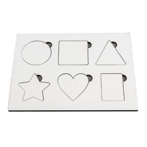 Sublimation Blank MDF Toddler Educational Toy for Heat Transfer Printing