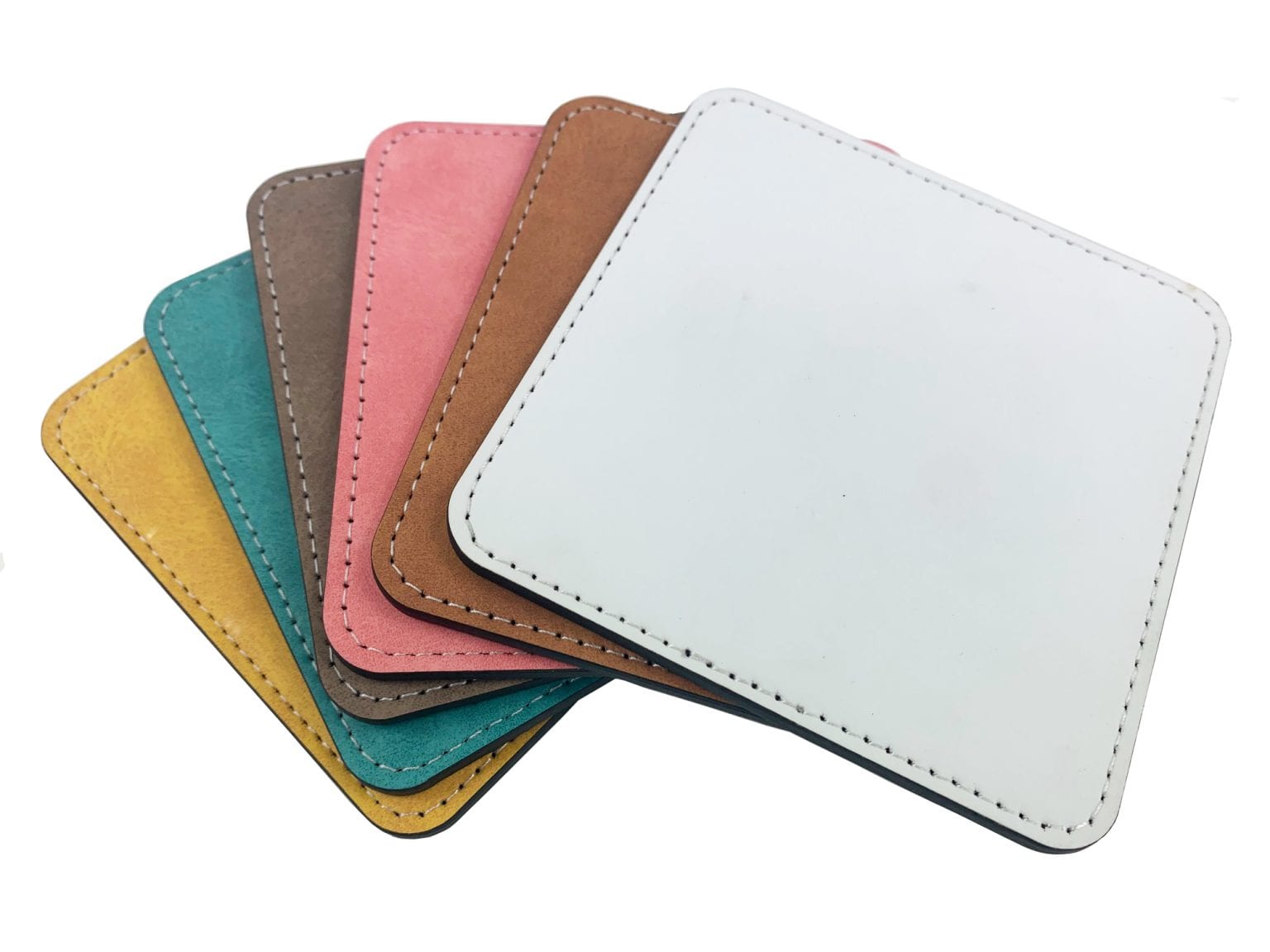 PU Leather Coasters Sublimation Blanks Heat Press Printing