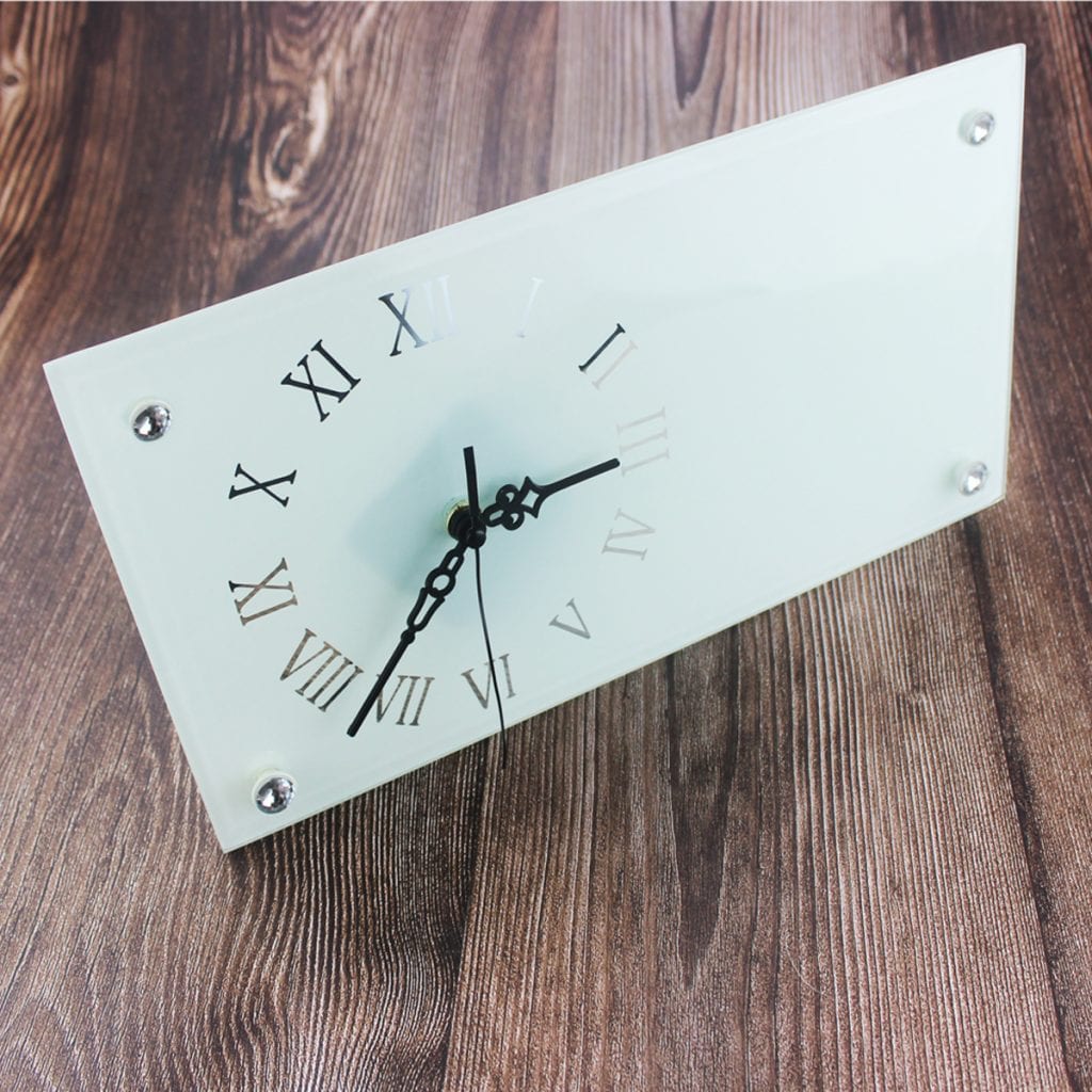sublimation Blank Glass Clock Photo Frame Rectangle 30x16x0.5