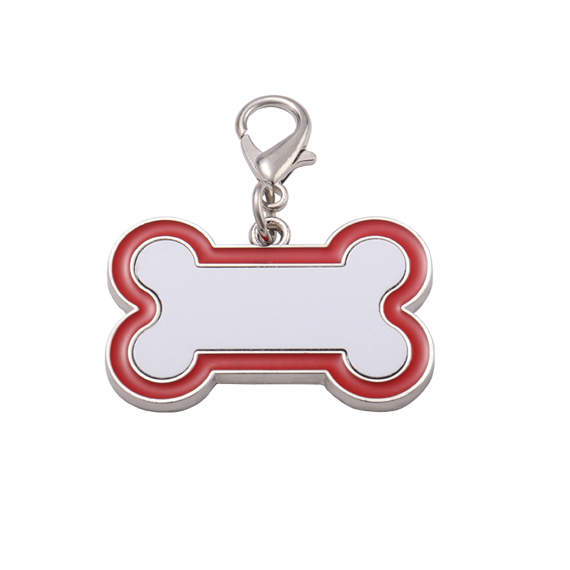 Coloured Bone Shape Dog Tag