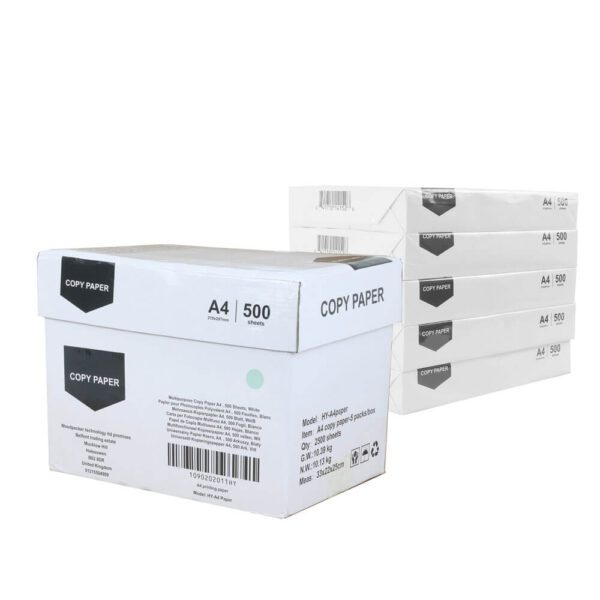 A4 Printer Paper 75gsm, 5 Reams White Copy Paper for Printers