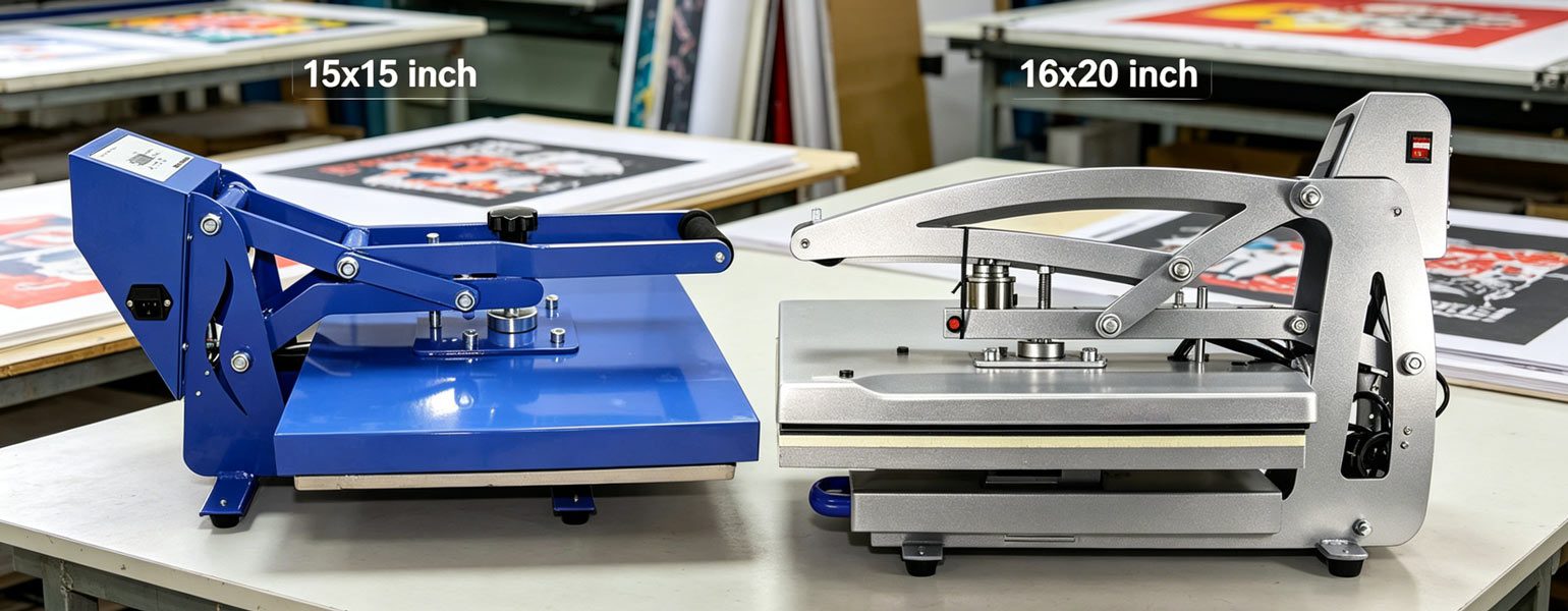 15×15 vs 16×20 Heat Press