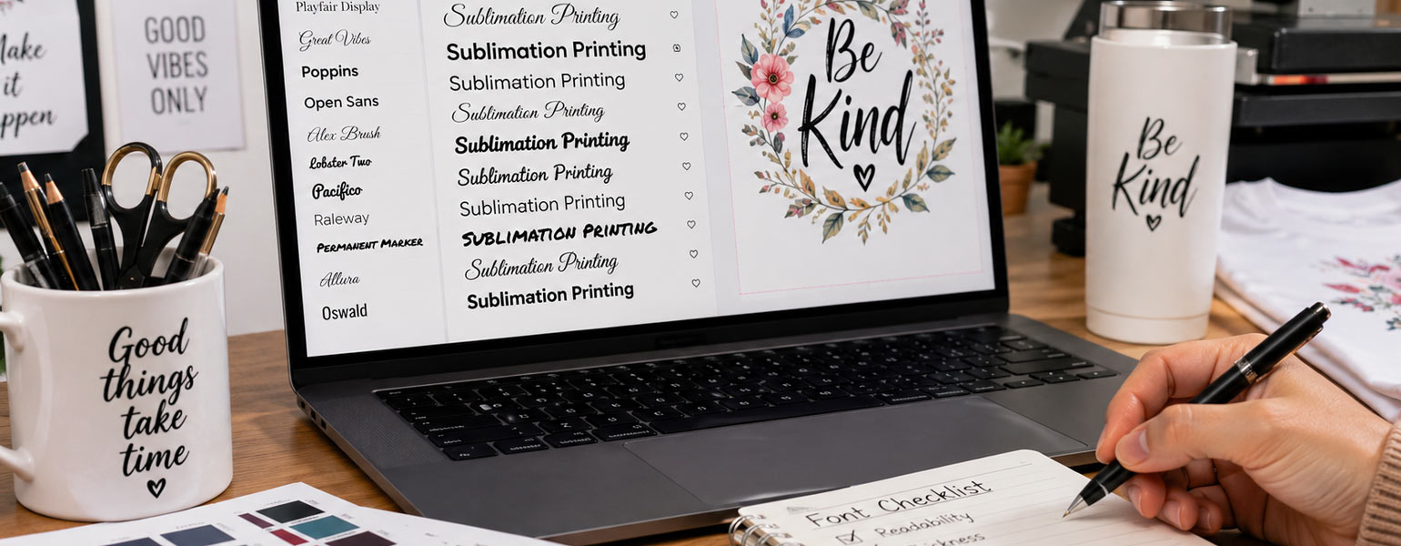 Fonts for Sublimation Printing